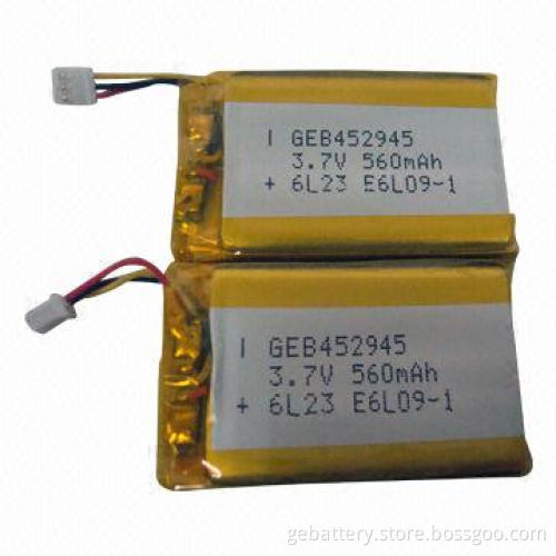 Lithium-ion Batteries, 560mAh Capacity